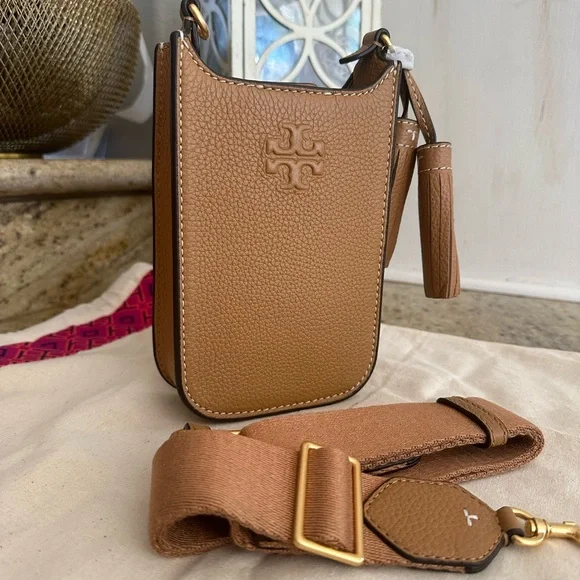 New Tory Burch Thea phone crossbody tiramisu